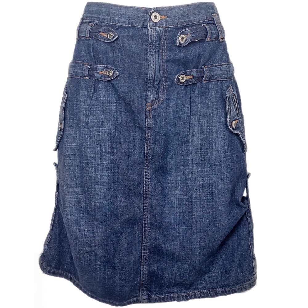 VINTAGE Dolce & Gabbana Knee Length Denim Skirt